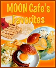 MOON Cafe's Favorites menu